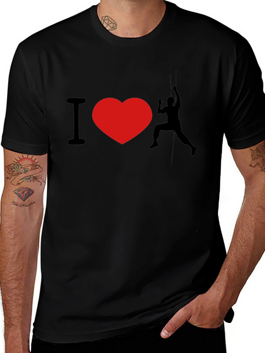 Camiseta Negra I ❤️ Escalar para Aventureros