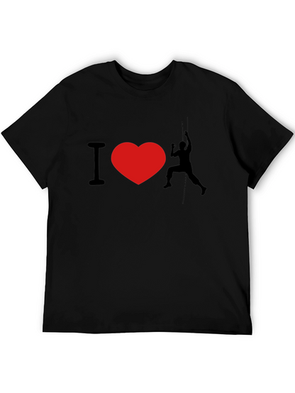 Camiseta Negra I ❤️ Escalar para Aventureros