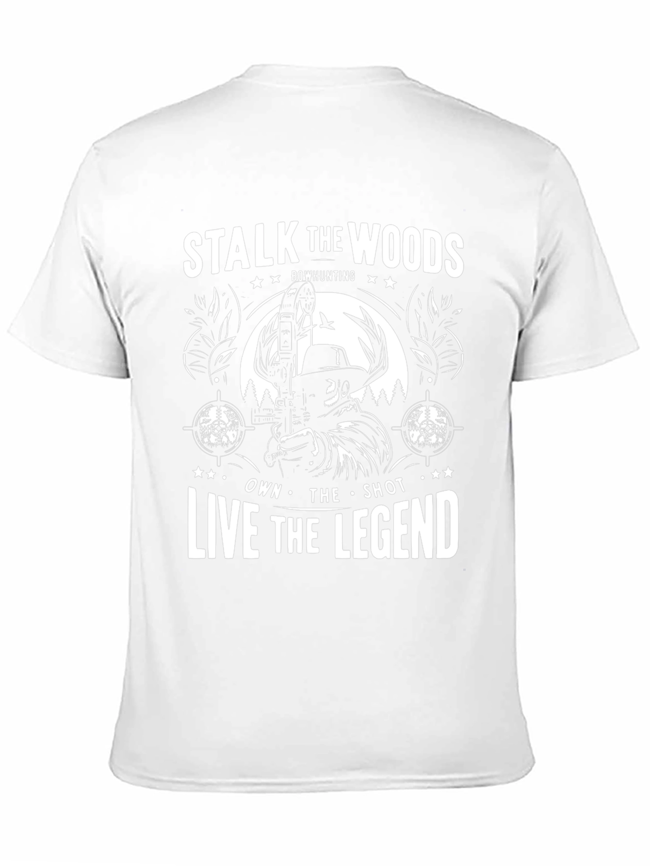 Camiseta Negra Acecha los Bosques de Caza con Arco