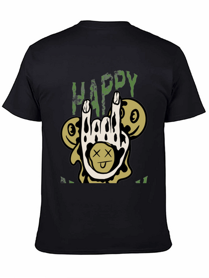 Camiseta Negra Happy Halloween Rock