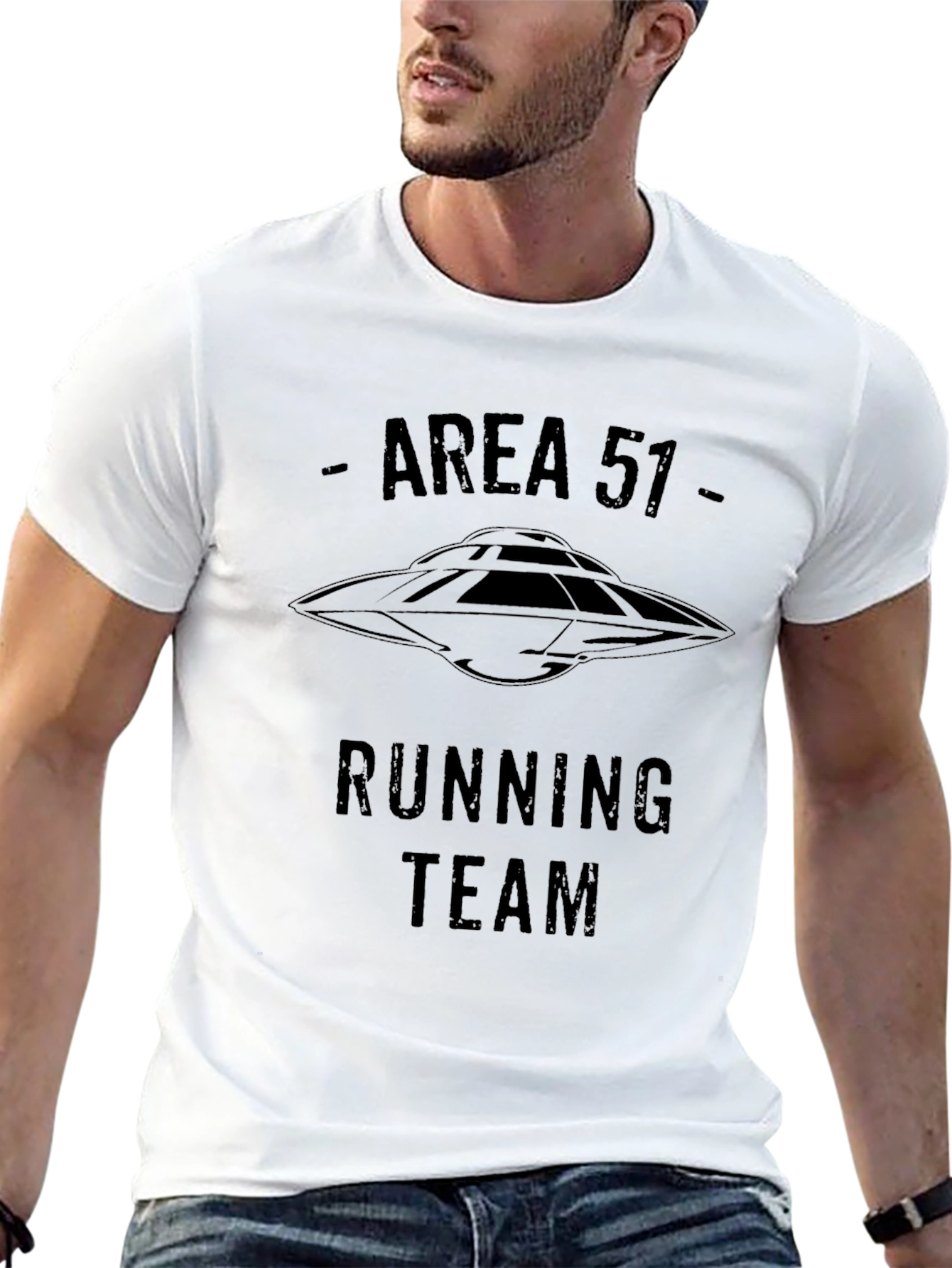 Camiseta Negra Área 51 Running Team Ovni