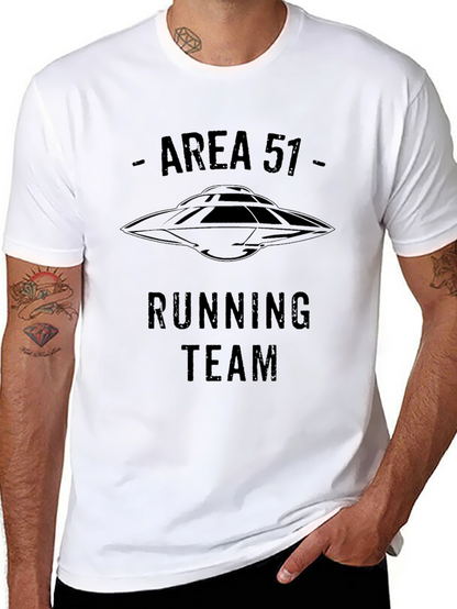 Camiseta Negra Área 51 Running Team Ovni