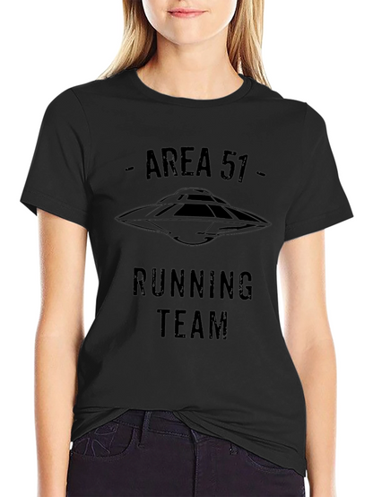 Camiseta Negra Área 51 Running Team Ovni