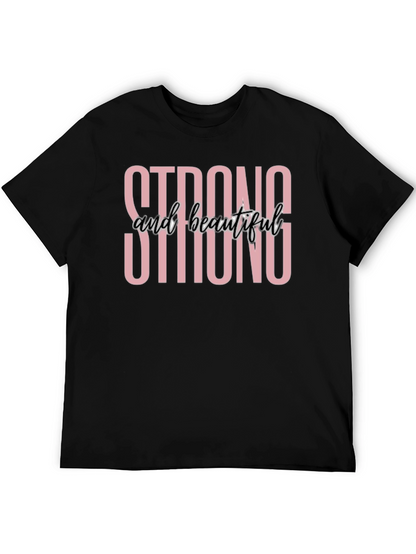 Camiseta Negra Fuerte y Hermosa