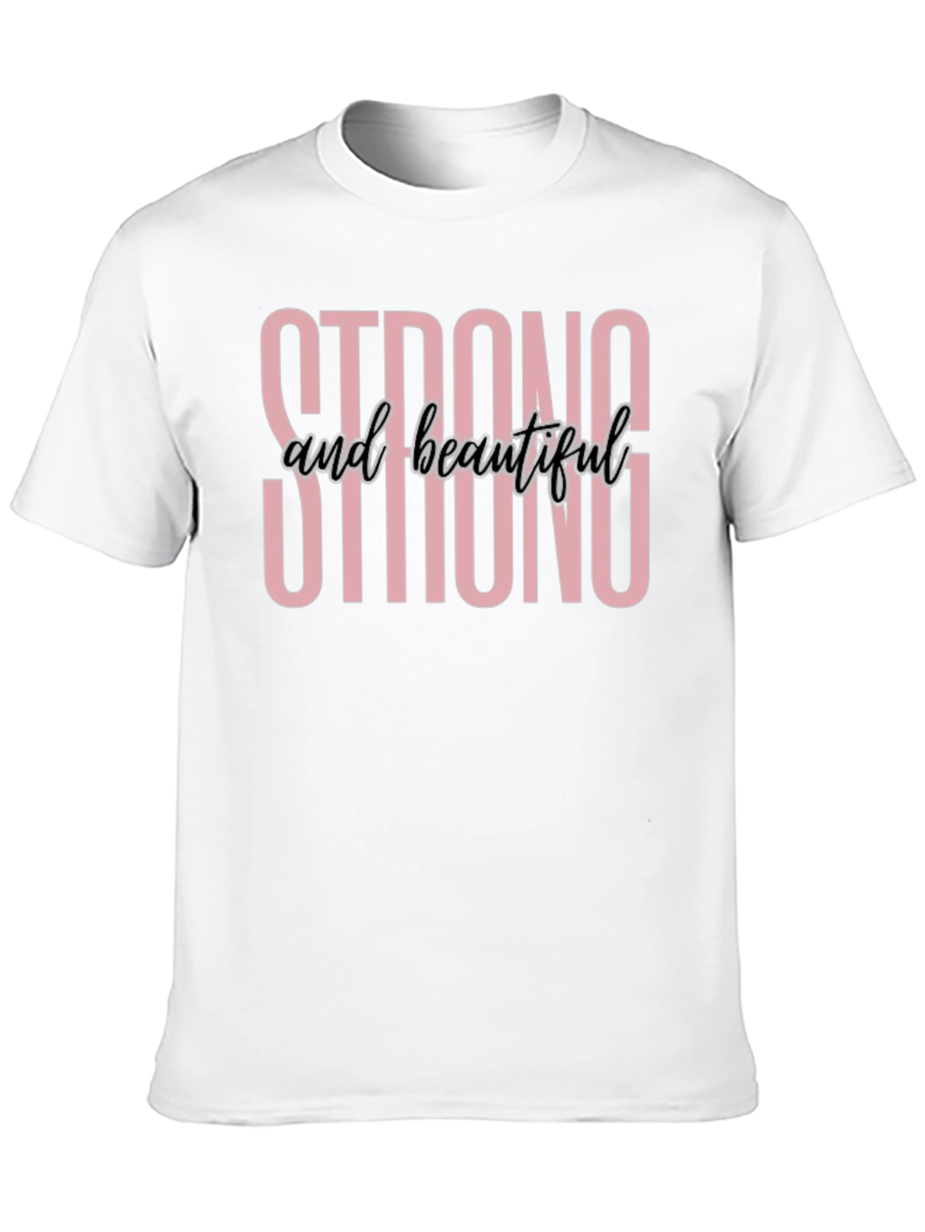Camiseta Negra Fuerte y Hermosa