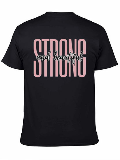 Camiseta Negra Fuerte y Hermosa