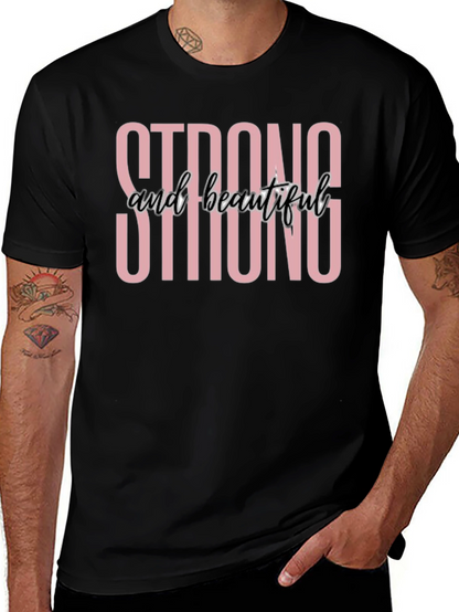 Camiseta Negra Fuerte y Hermosa