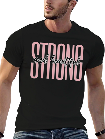 Camiseta Negra Fuerte y Hermosa