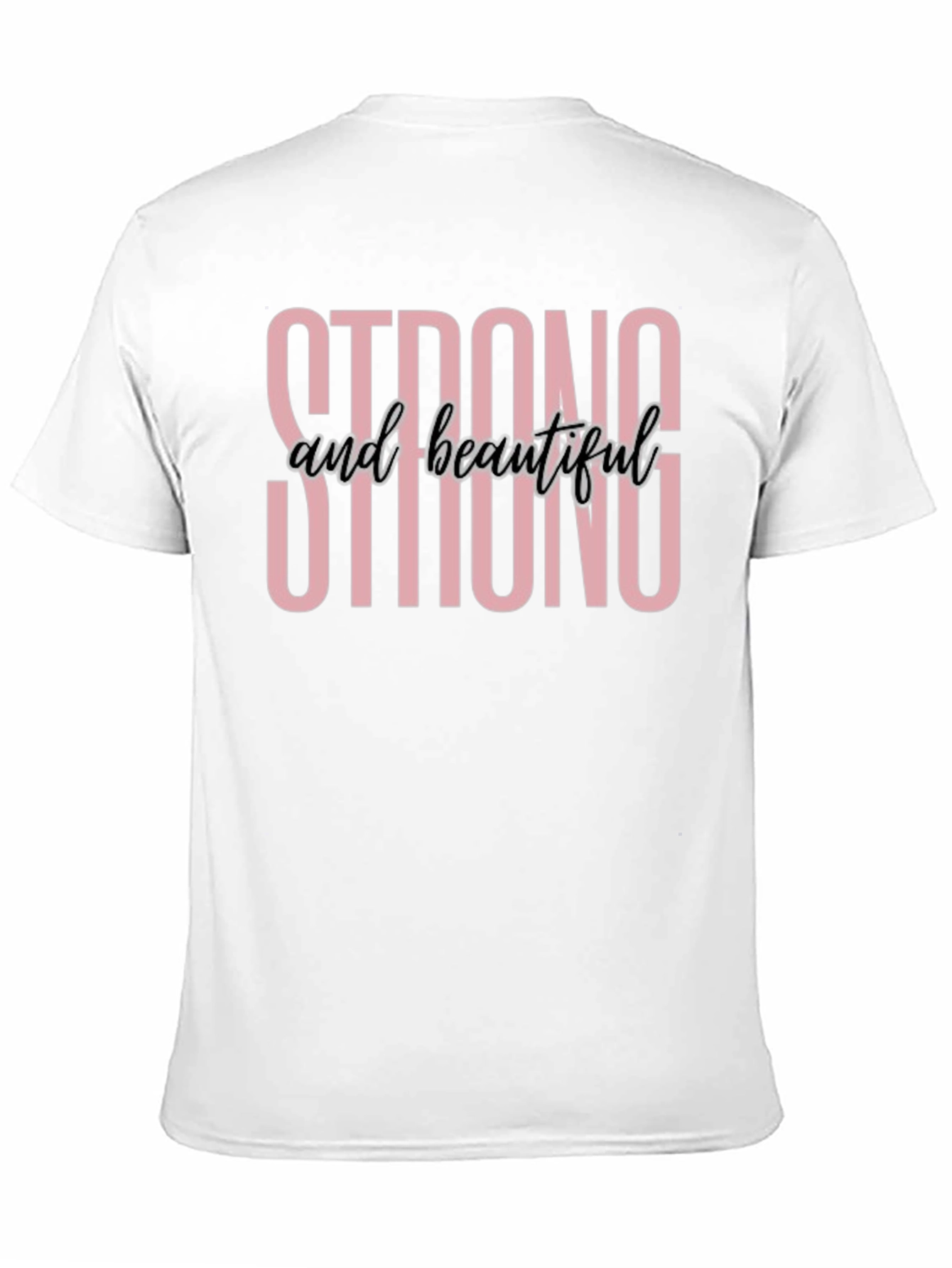 Camiseta Negra Fuerte y Hermosa
