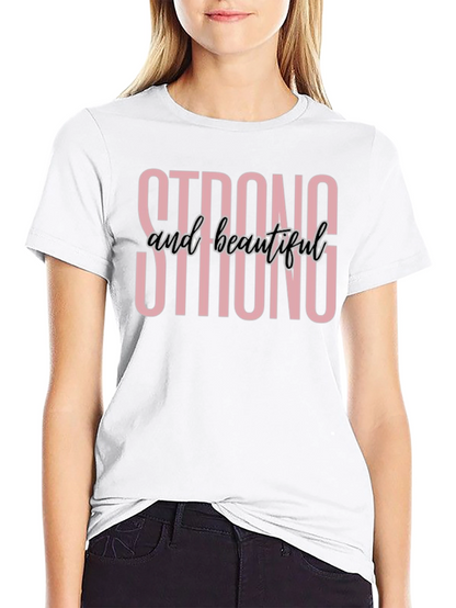 Camiseta Negra Fuerte y Hermosa