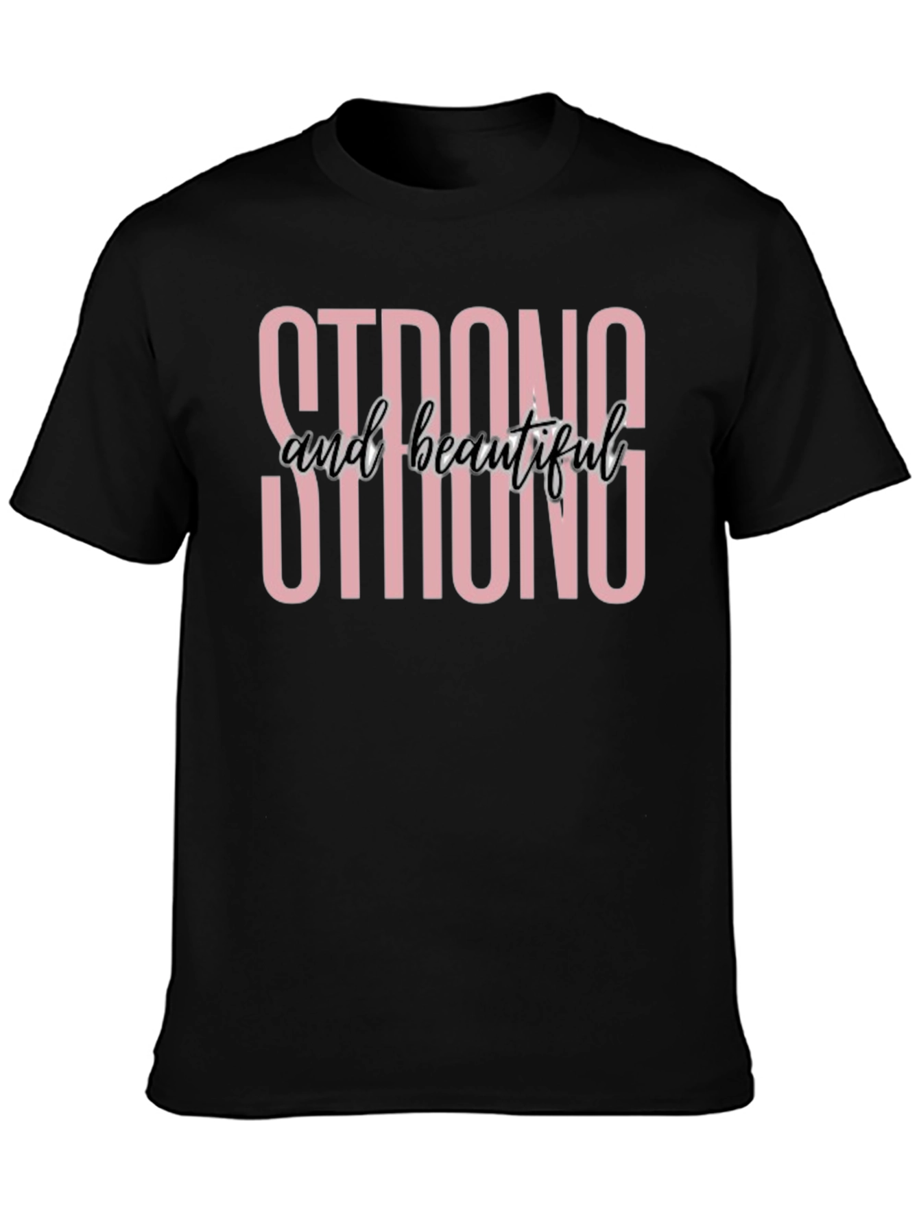 Camiseta Negra Fuerte y Hermosa