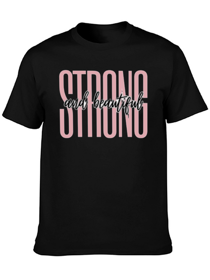 Camiseta Negra Fuerte y Hermosa