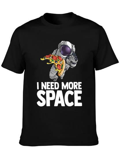 Camiseta Necesito Más Espacio Astronauta y Pizza