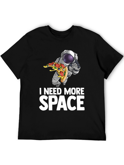 Camiseta Necesito Más Espacio Astronauta y Pizza