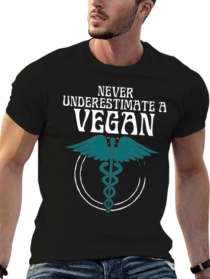 Camiseta Negra Vegana: Nunca Subestimes a un Vegano