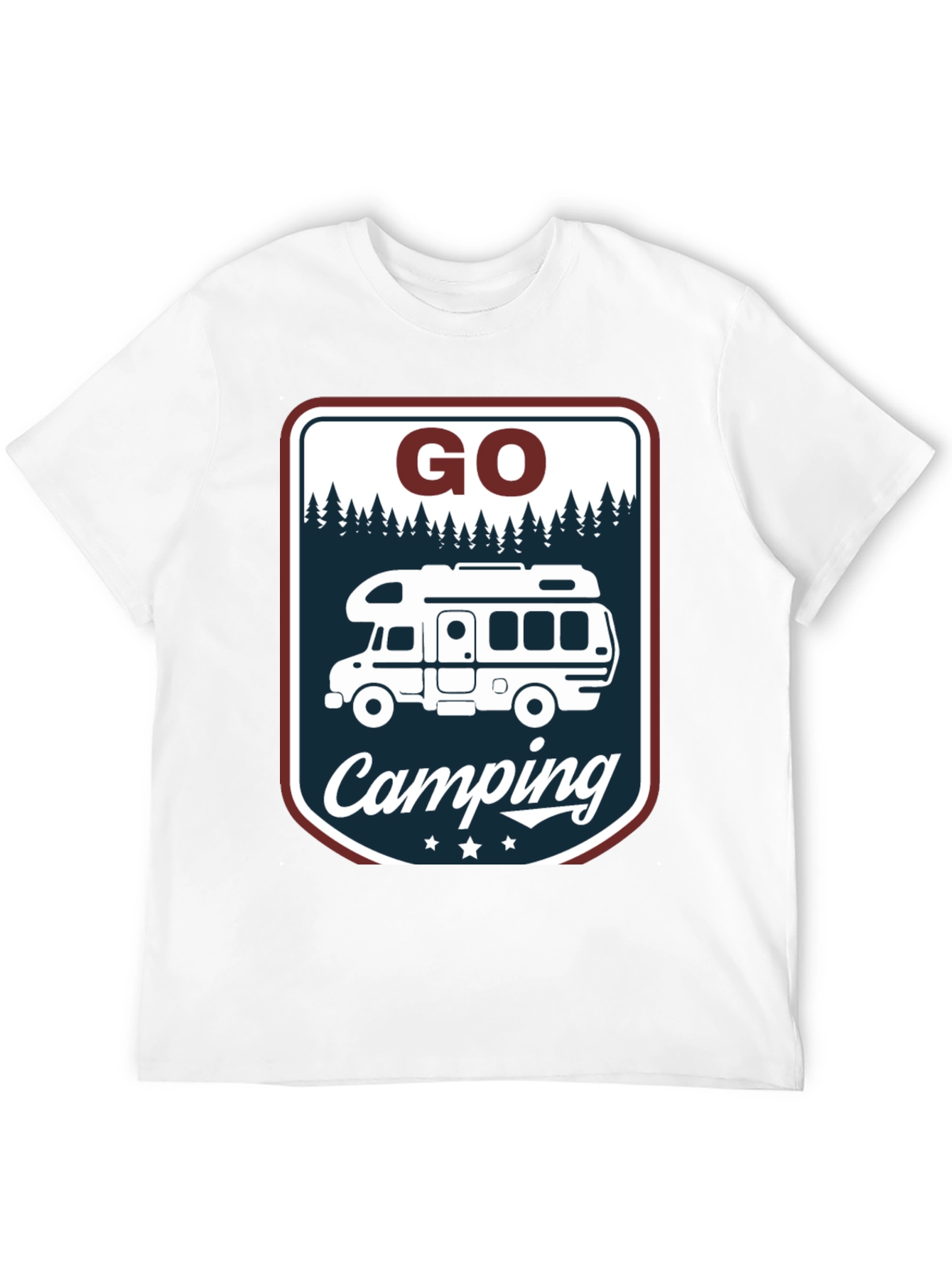 Camiseta Negra Go Camping para Aventura al Aire Libre