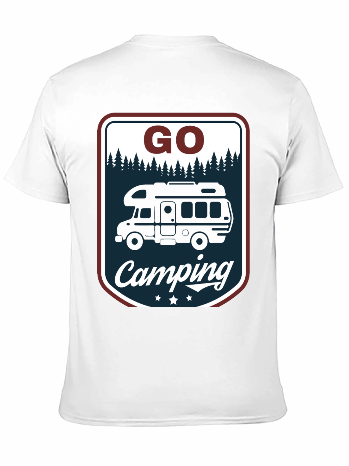 Camiseta Negra Go Camping para Aventura al Aire Libre