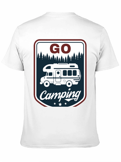 Camiseta Negra Go Camping para Aventura al Aire Libre