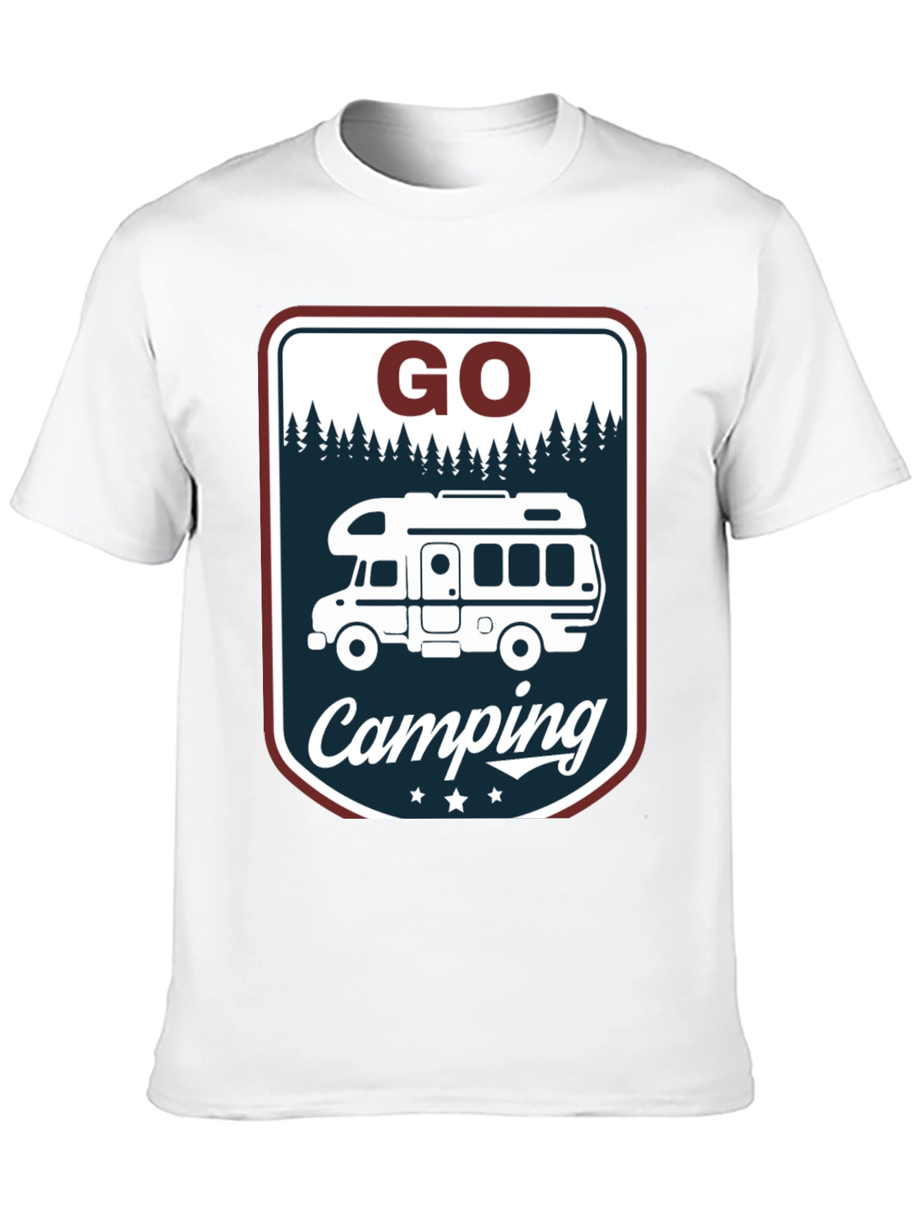 Camiseta Negra Go Camping para Aventura al Aire Libre