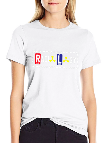 Camiseta Negra con Diseño de Radiología