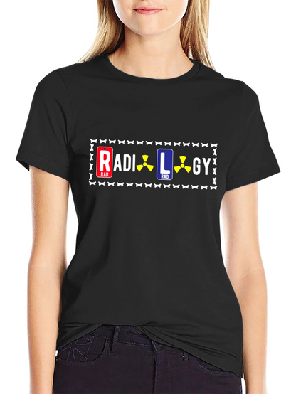 Camiseta Negra con Diseño de Radiología