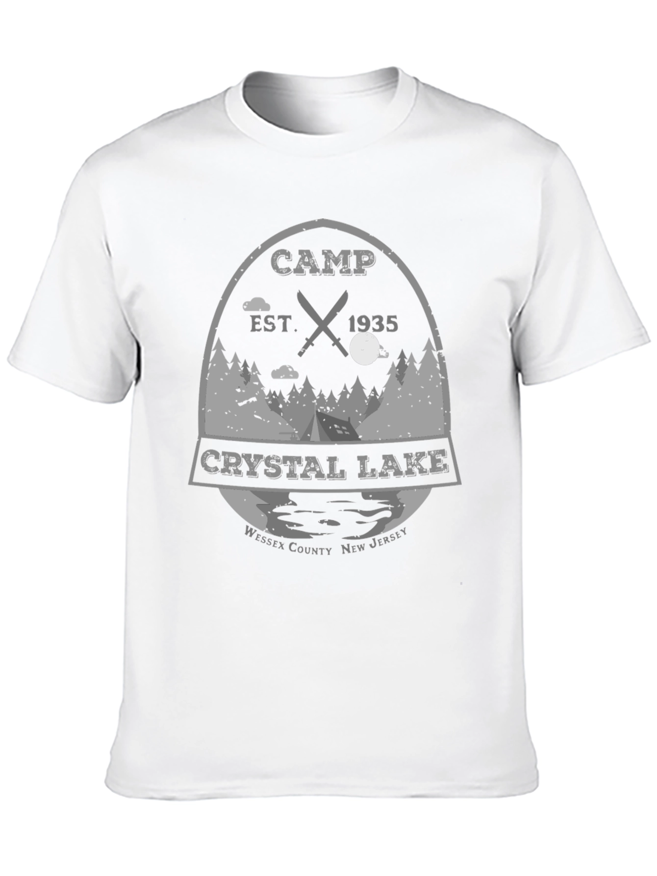 Camiseta Negra Campamento Crystal Lake