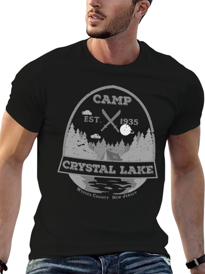 Camiseta Negra Campamento Crystal Lake