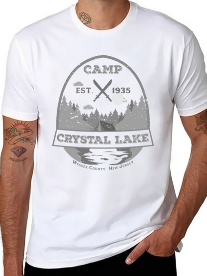 Camiseta Negra Campamento Crystal Lake