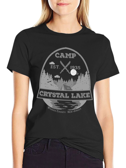 Camiseta Negra Campamento Crystal Lake