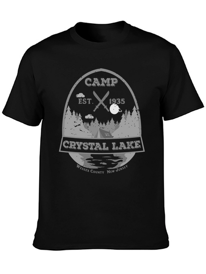 Camiseta Negra Campamento Crystal Lake