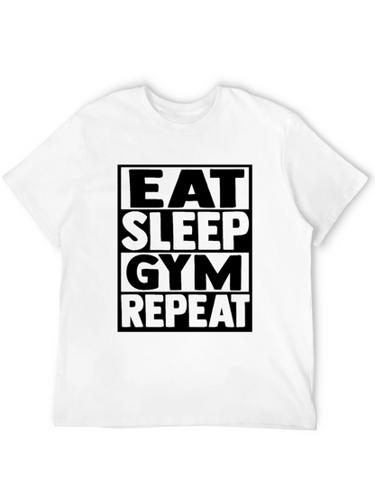Camiseta Hombre: Eat Sleep Gym Repeat