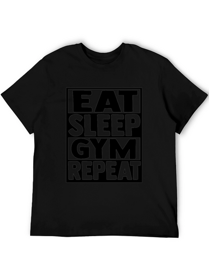 Camiseta Hombre: Eat Sleep Gym Repeat