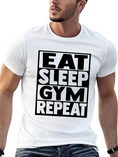 Camiseta Hombre: Eat Sleep Gym Repeat