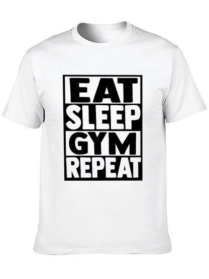 Camiseta Hombre: Eat Sleep Gym Repeat