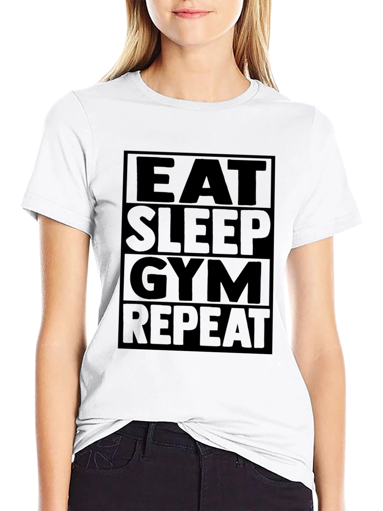 Camiseta Hombre: Eat Sleep Gym Repeat