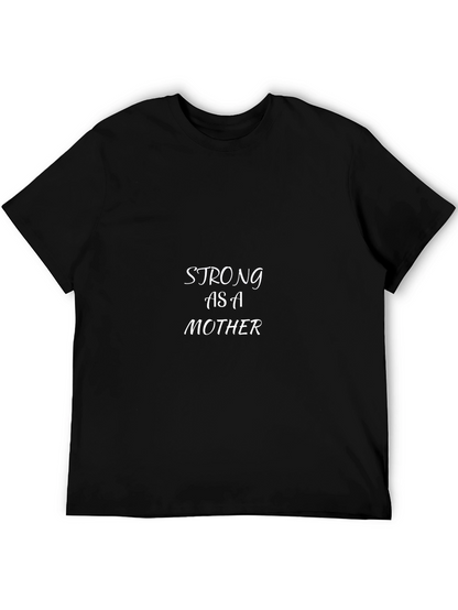 Camiseta Negra Fuerte Como Una Madre