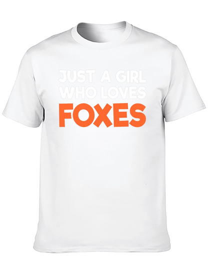 Camiseta Negra Just a Girl Who Loves Foxes