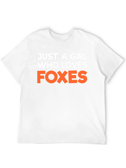 Camiseta Negra Just a Girl Who Loves Foxes