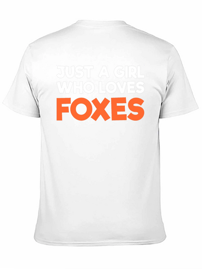Camiseta Negra Just a Girl Who Loves Foxes