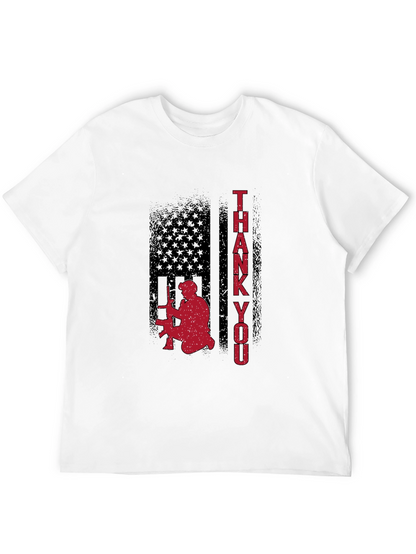 Camiseta Negra Gracias Patriótica Militar