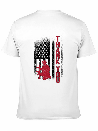 Camiseta Negra Gracias Patriótica Militar