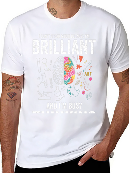 Camiseta Negra Brilliant: Mente Creativa y Ocupada