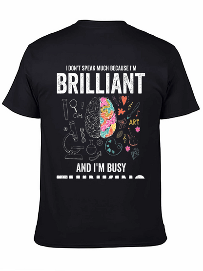 Camiseta Negra Brilliant: Mente Creativa y Ocupada