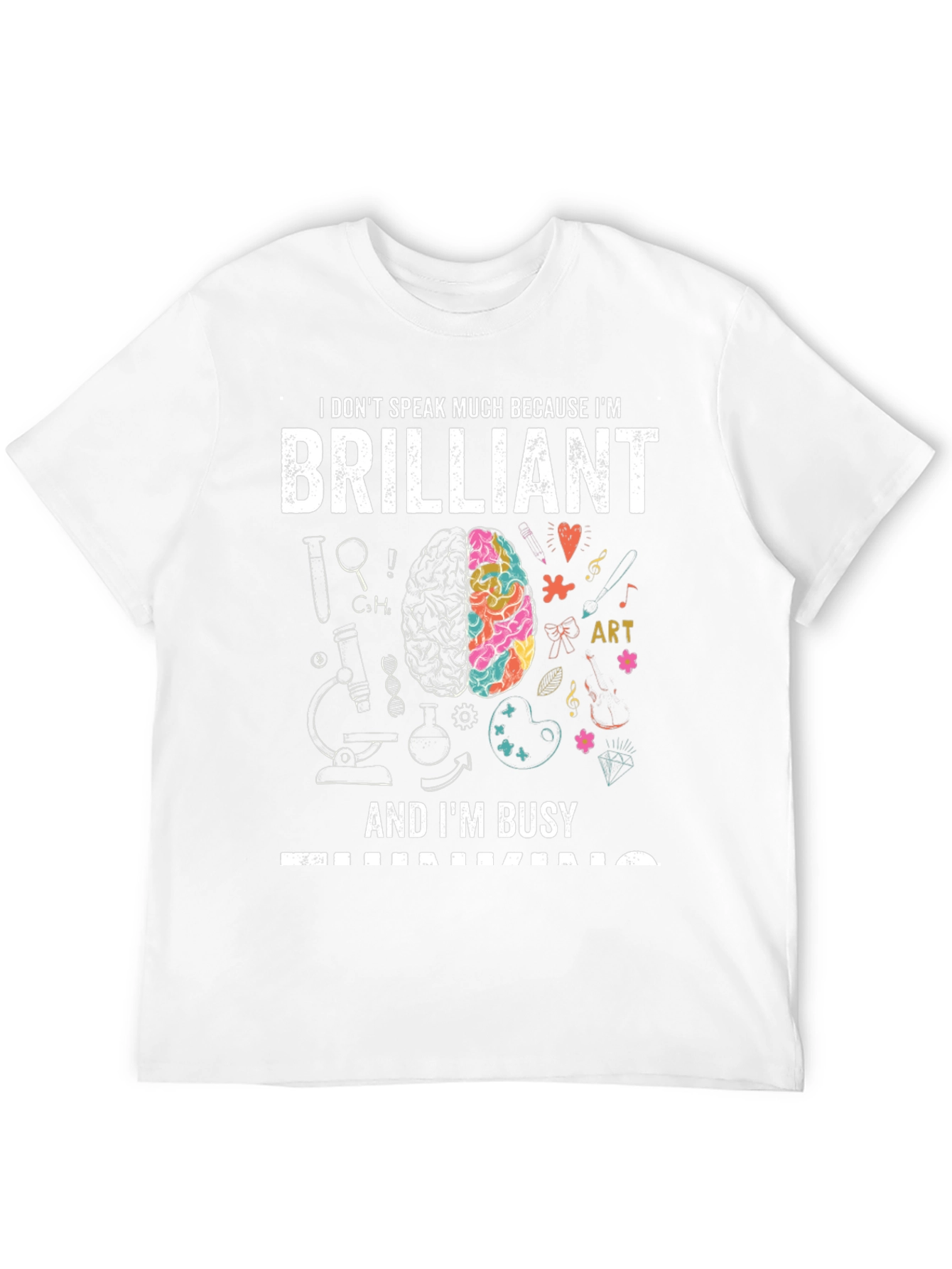 Camiseta Negra Brilliant: Mente Creativa y Ocupada