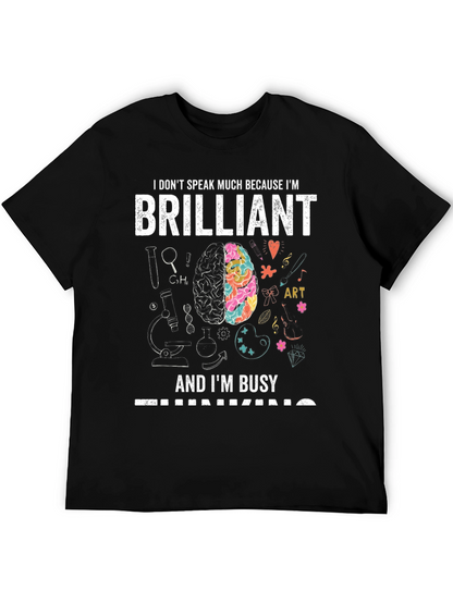 Camiseta Negra Brilliant: Mente Creativa y Ocupada