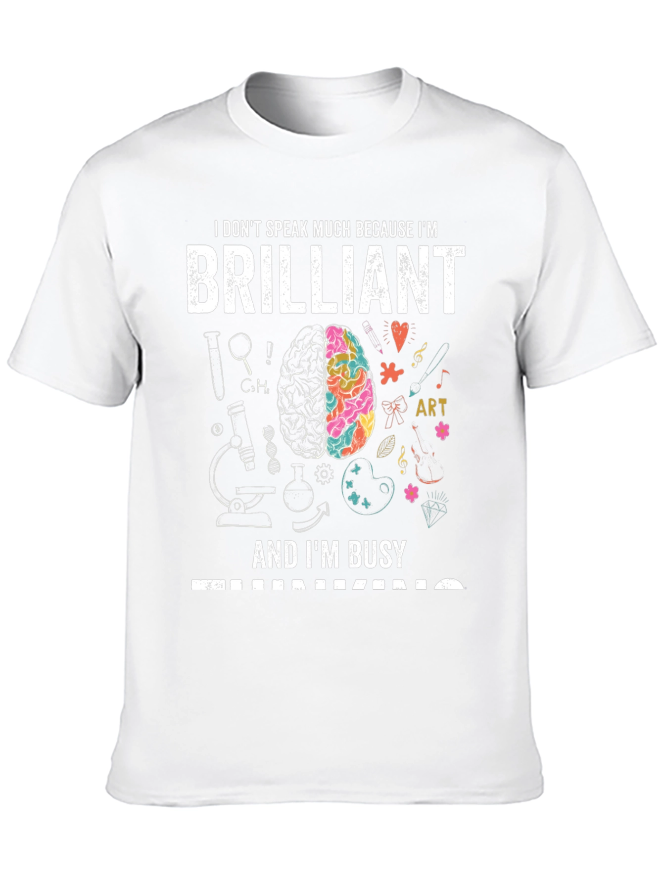 Camiseta Negra Brilliant: Mente Creativa y Ocupada