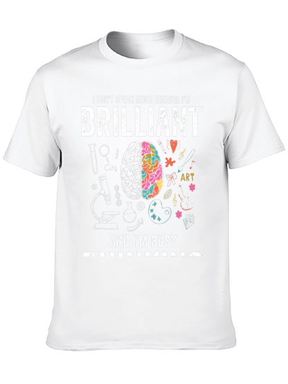 Camiseta Negra Brilliant: Mente Creativa y Ocupada