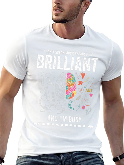 Camiseta Negra Brilliant: Mente Creativa y Ocupada