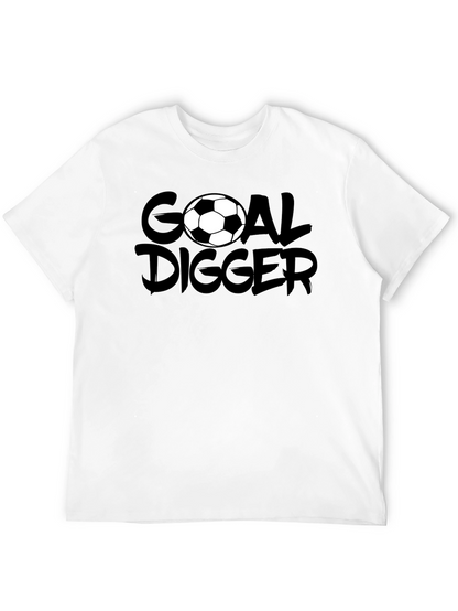 Camiseta Negra Goal Digger Fútbol Casual