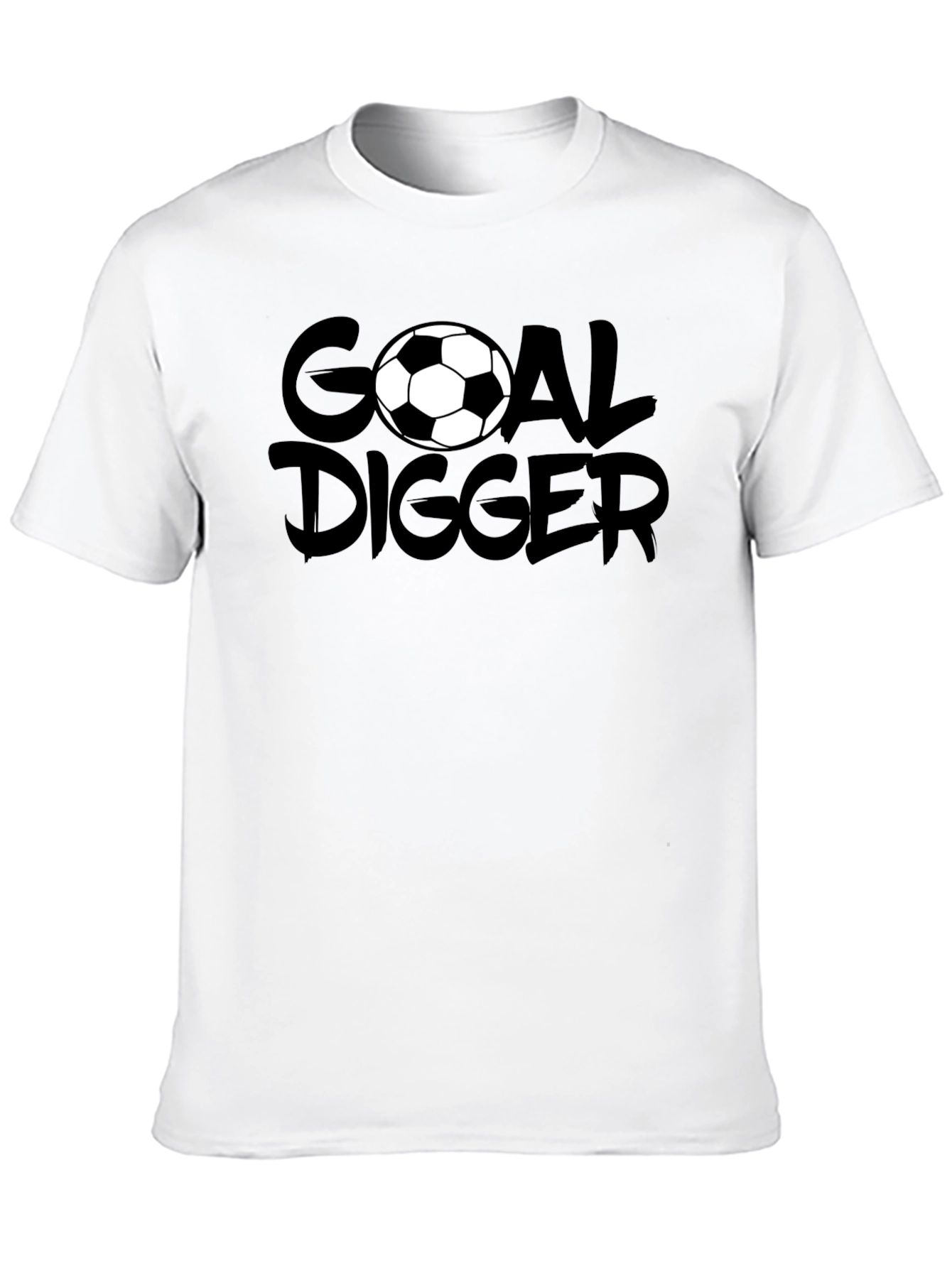 Camiseta Negra Goal Digger Fútbol Casual